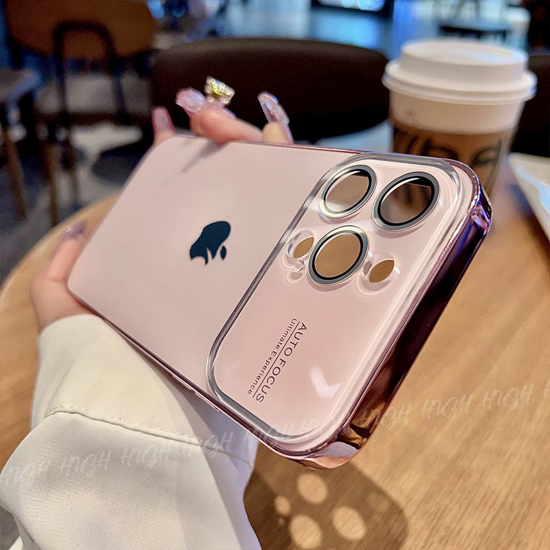 Electroplating Matte Large Window Lens Protection Case