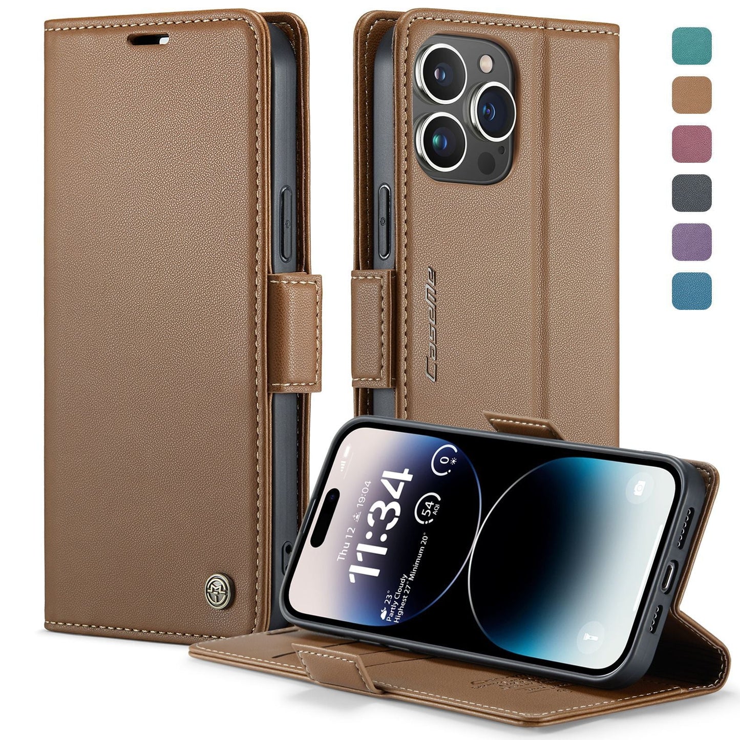 New Card Leather Case Flip Phone Case  For iPhone 14 Series