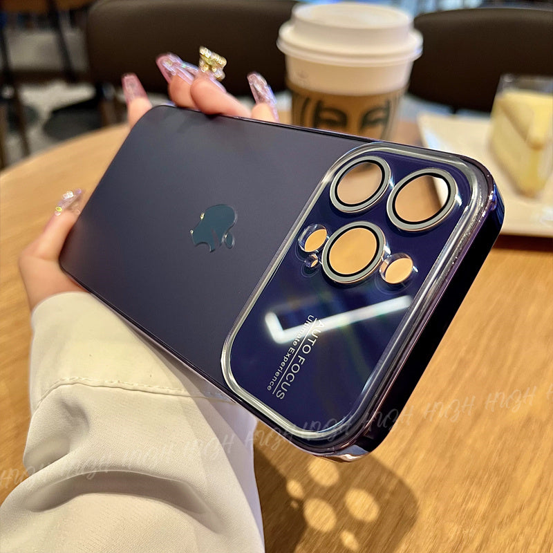 Electroplating Matte Large Window Lens Protection Case