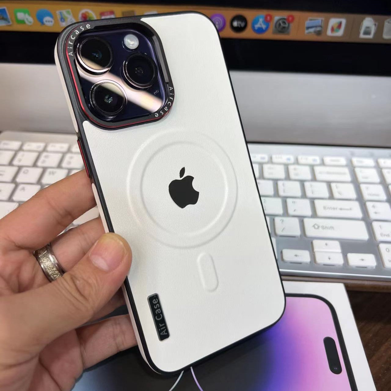 Metal Frame Anti Drop Magnetic Suction Case Cover for iPhone