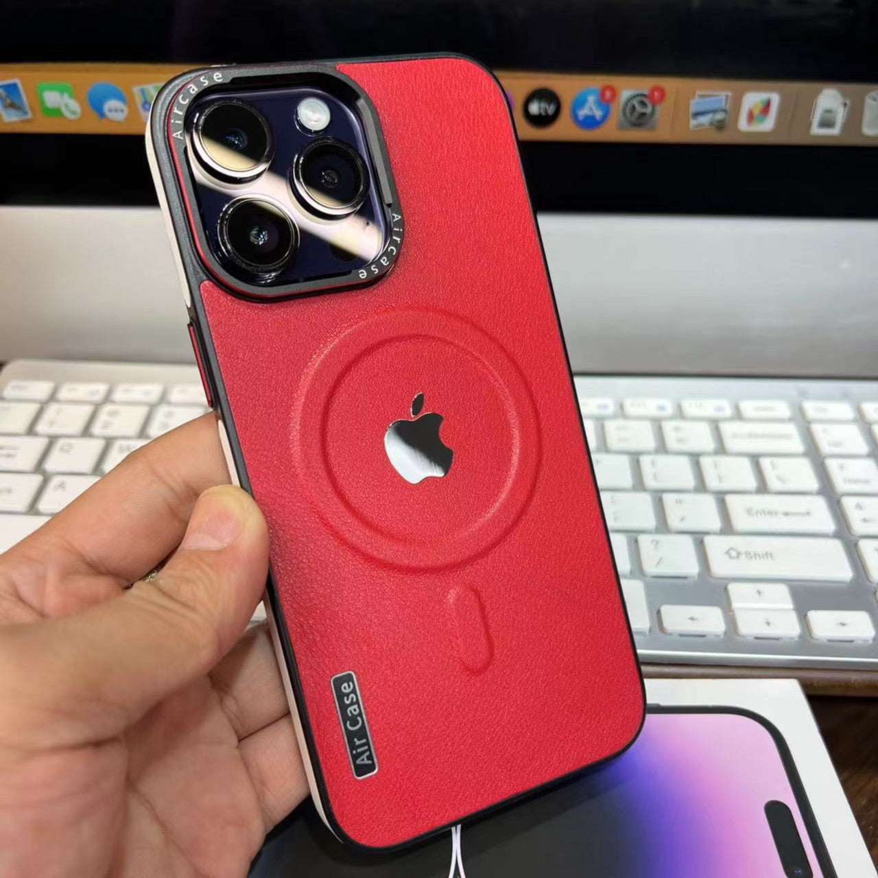 Metal Frame Anti Drop Magnetic Suction Case Cover for iPhone