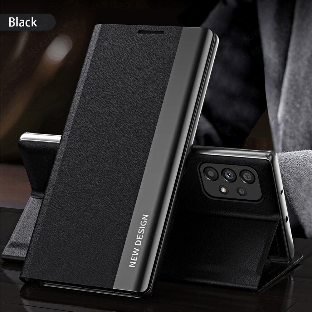 The 4th generation Luxury Flip Magnetic Holder Phone Case For Samsung A50/A30S/A50S