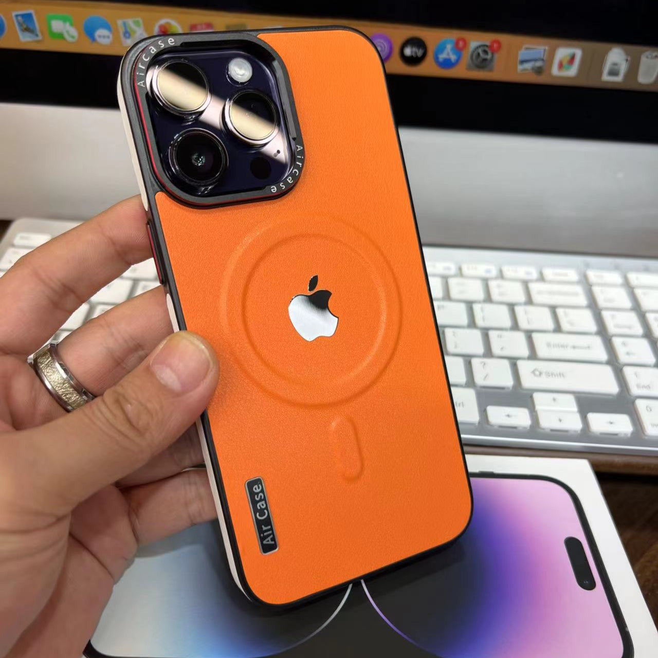 Metal Frame Anti Drop Magnetic Suction Case Cover for iPhone