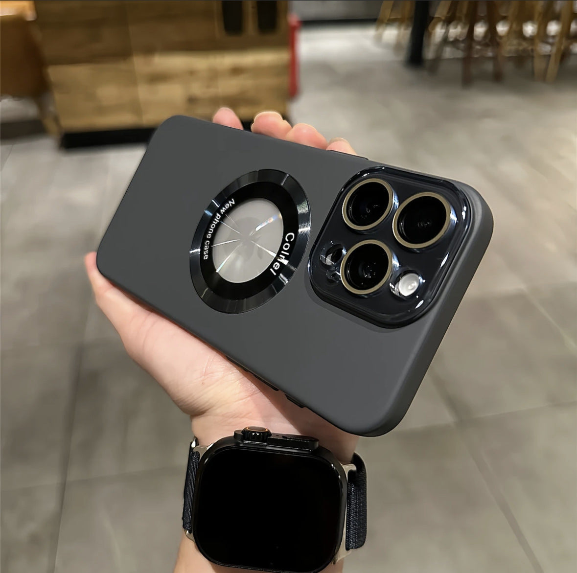 High-Transparency Glass Lens Magnetic Suction Case Cover for iPhone