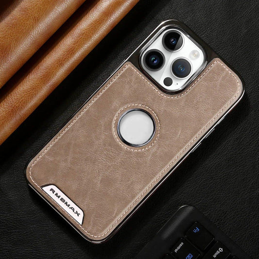 Electroplated Magnetic Leather Phone Case