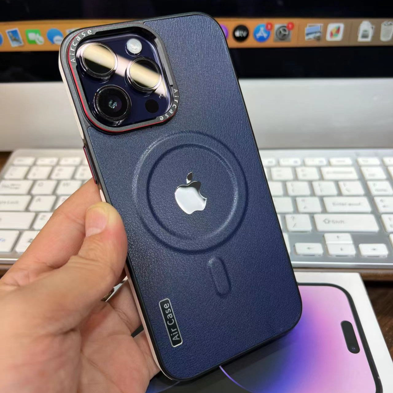 Metal Frame Anti Drop Magnetic Suction Case Cover for iPhone