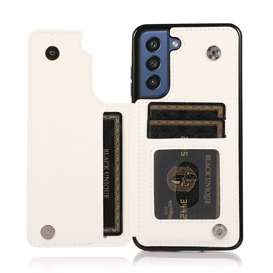 Wallet Double Button Leather Case For Samsung A14/A54