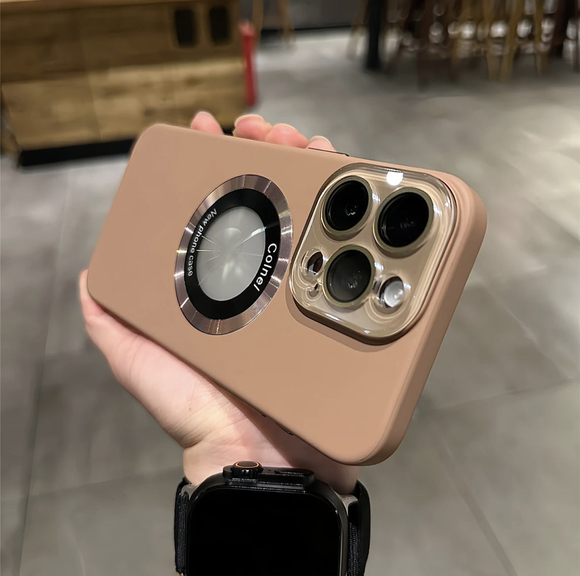 High-Transparency Glass Lens Magnetic Suction Case Cover for iPhone