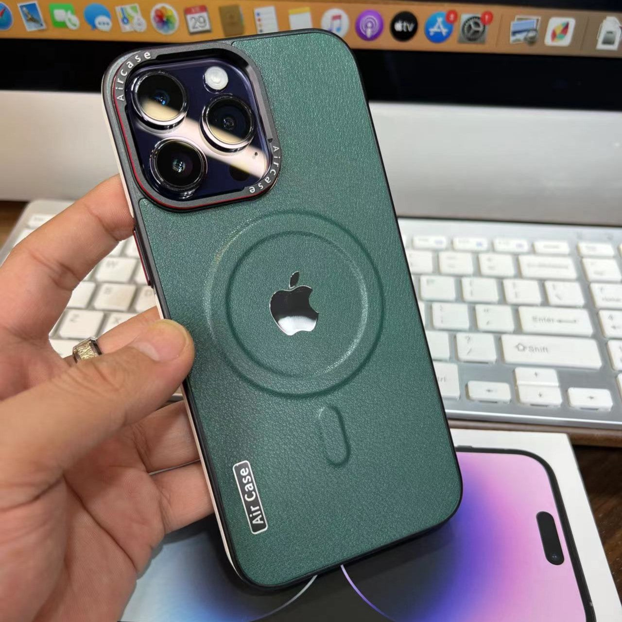 Metal Frame Anti Drop Magnetic Suction Case Cover for iPhone
