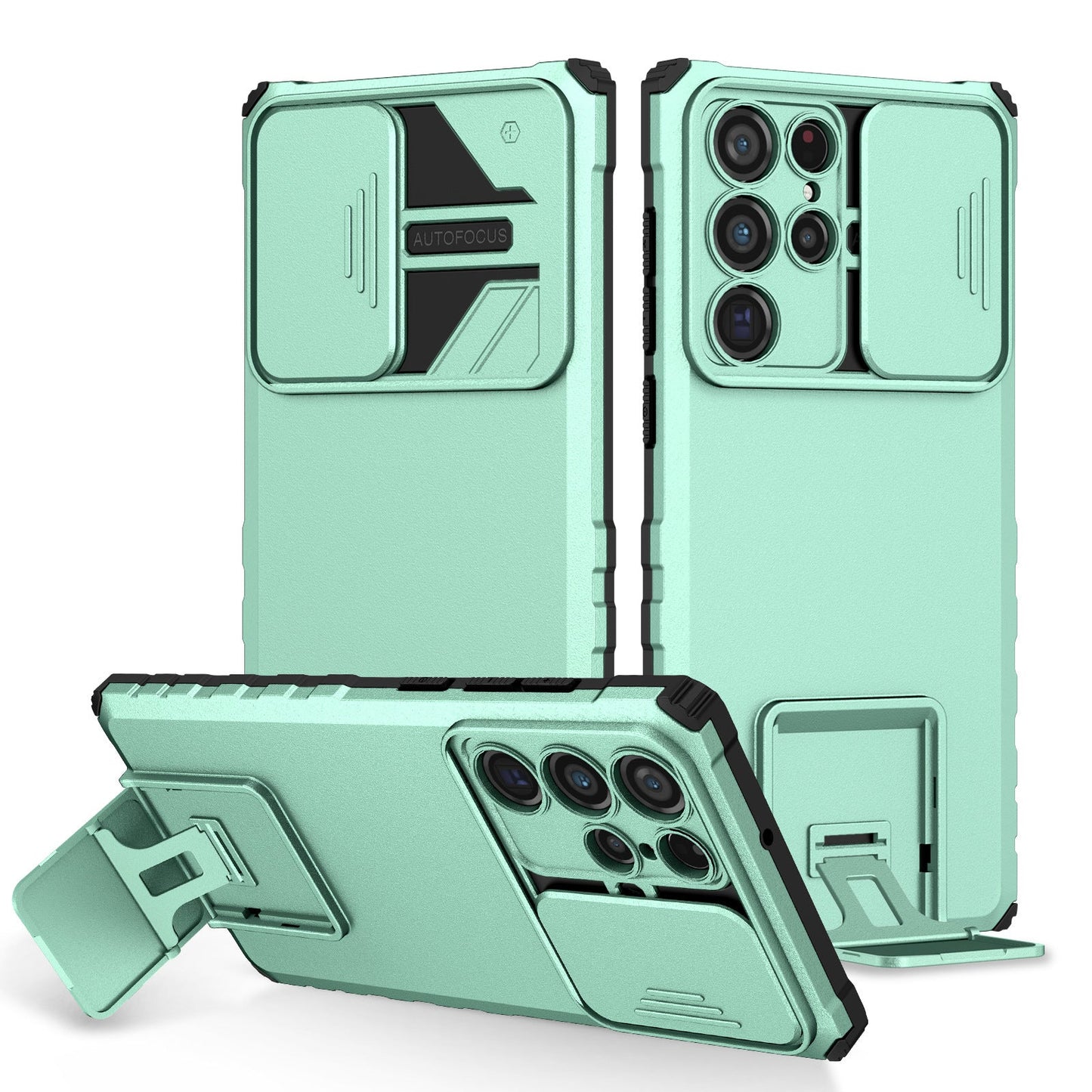 New Three-dimensional Sliding Window Bracket Phone Case For Samsung S23Ultra/S22Ultra