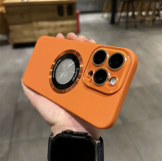 High-Transparency Glass Lens Magnetic Suction Case Cover for iPhone