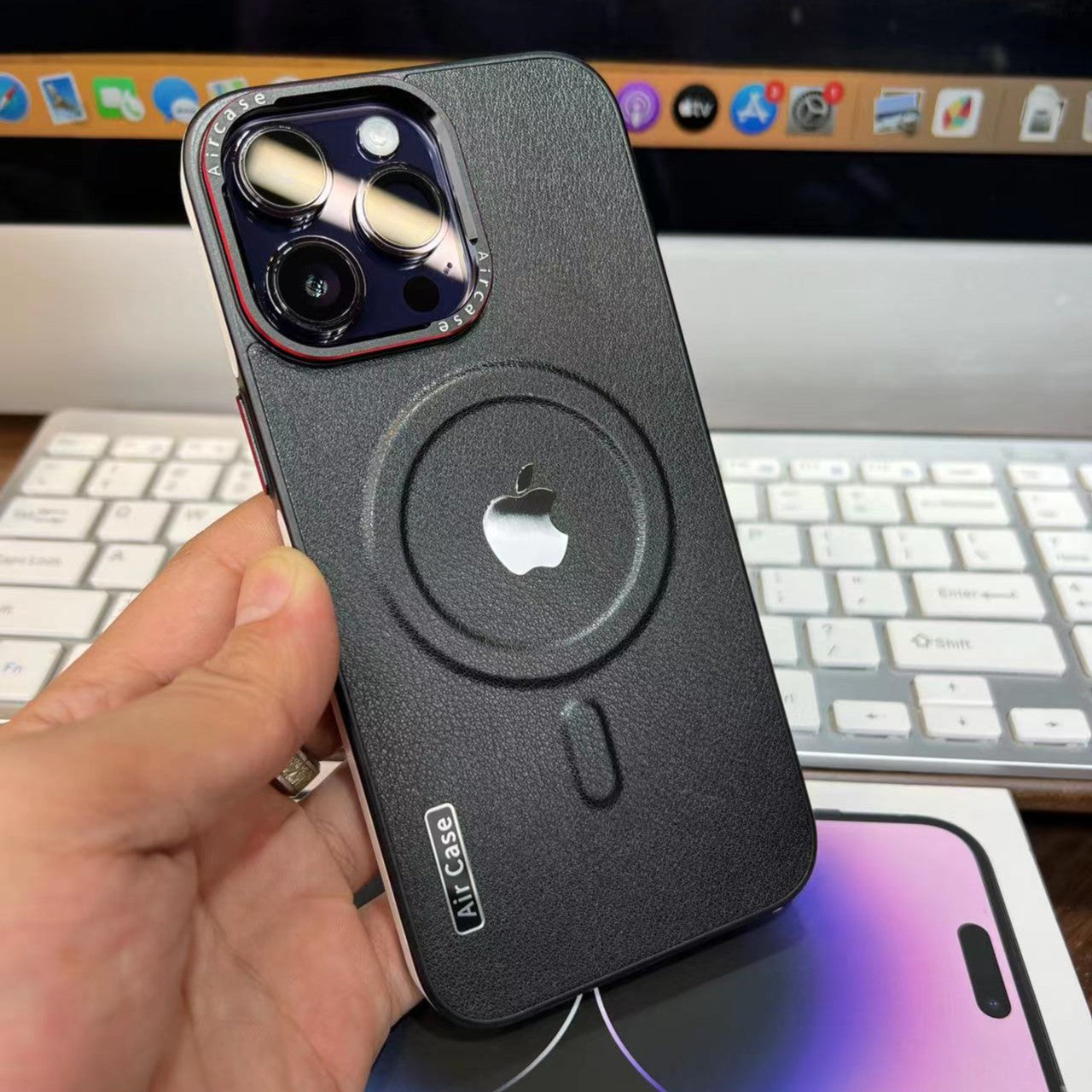Metal Frame Anti Drop Magnetic Suction Case Cover for iPhone