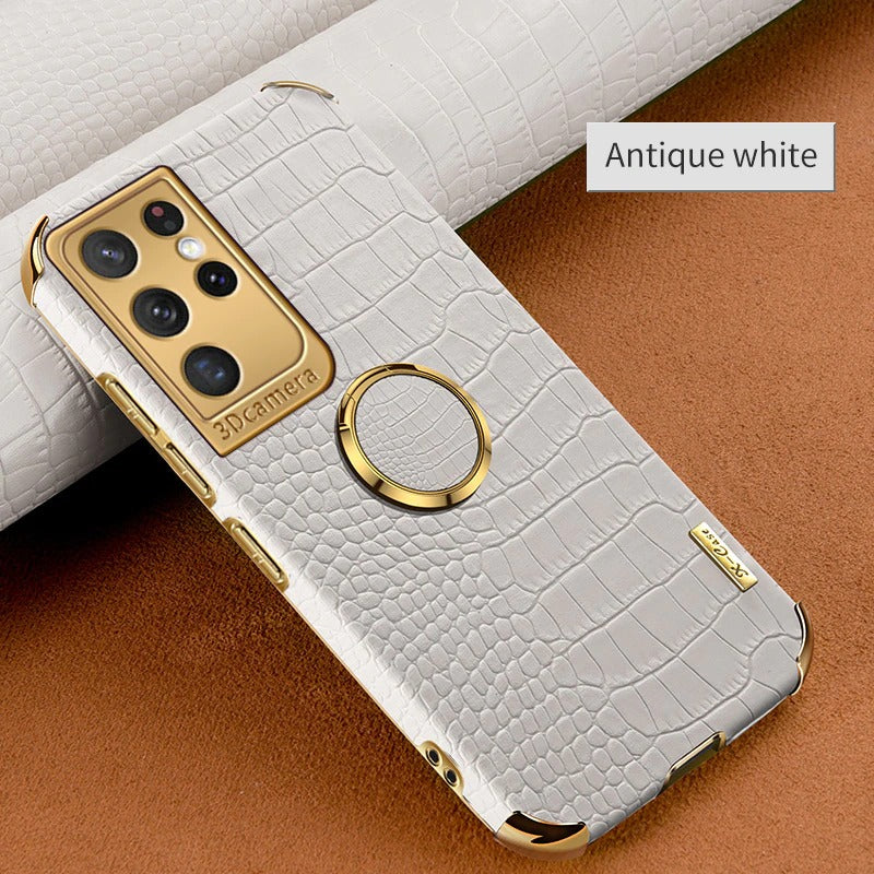 Colapachic Leather Magnetic Car Holder Phone Case For Samsung Galaxy S24 Series