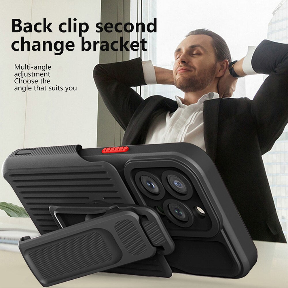 Bracket Shockproof Hard Case for iPhone