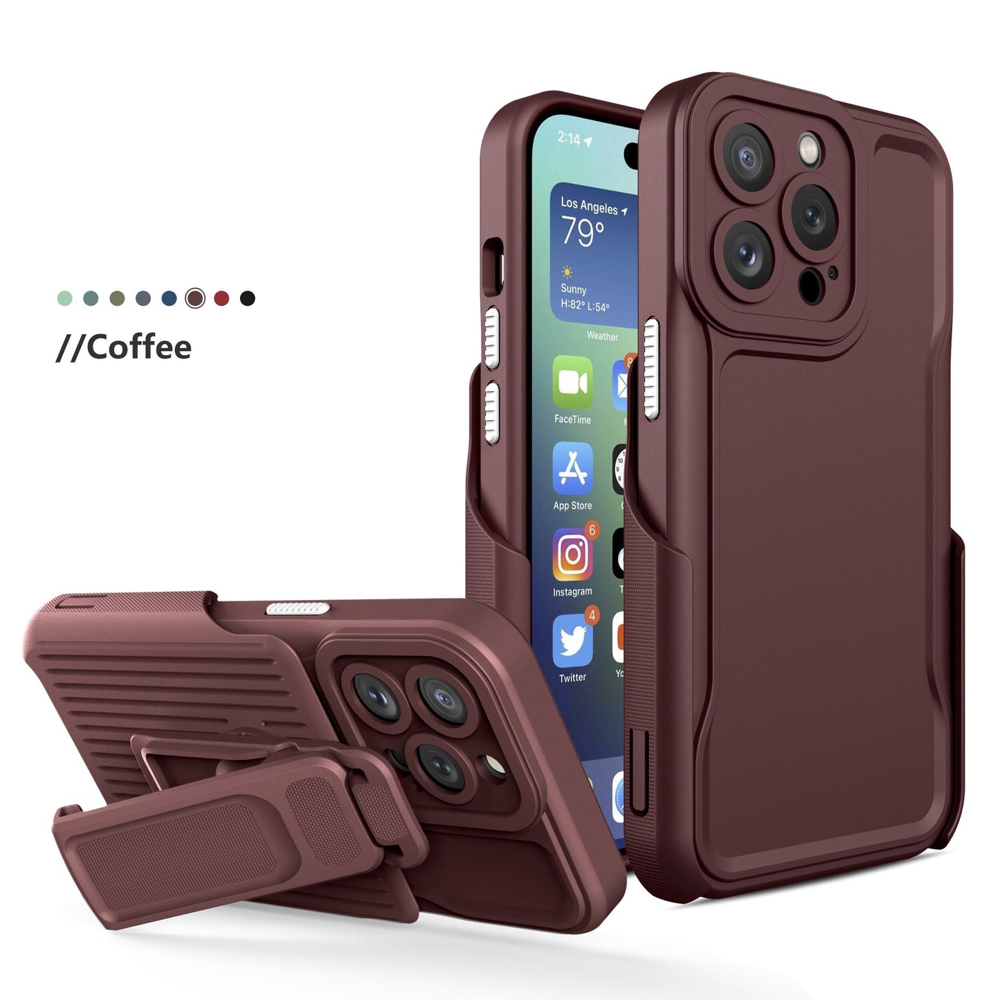Bracket Shockproof Hard Case for iPhone