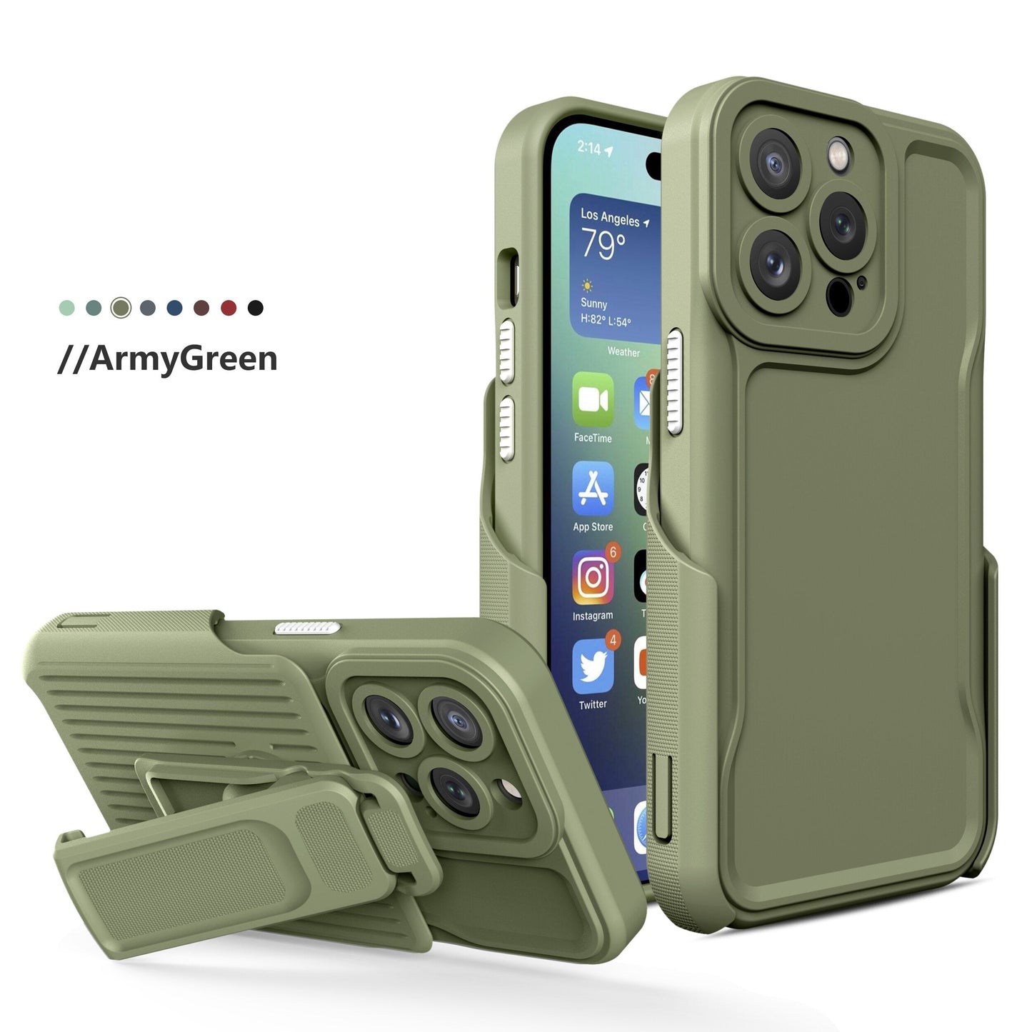 Bracket Shockproof Hard Case for iPhone