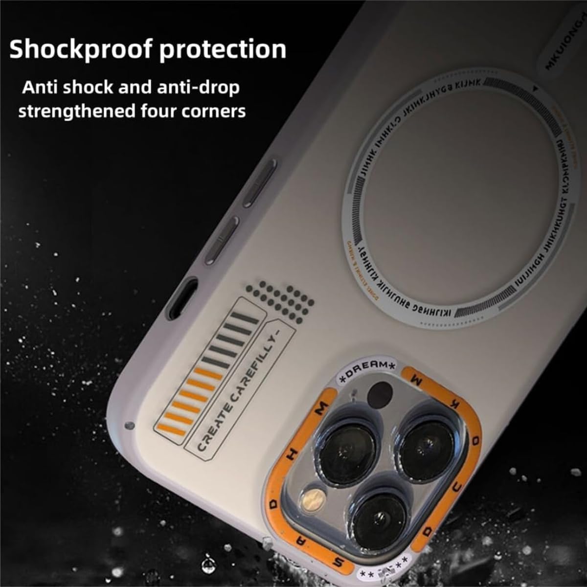 Tech style magnetic frosted mobile phone case