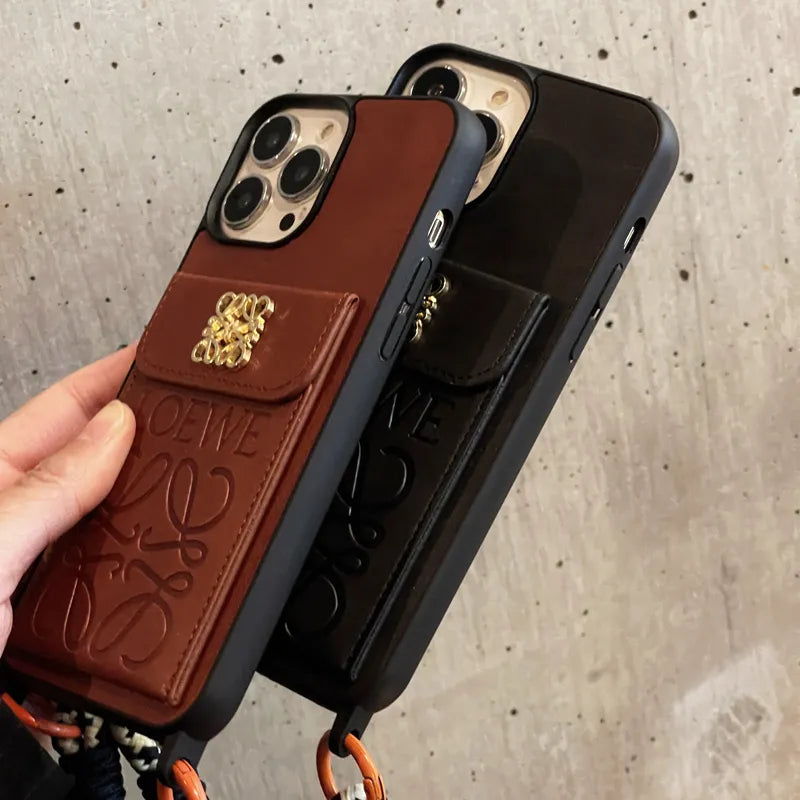 Western Leather Strap Loewe iPhone Case