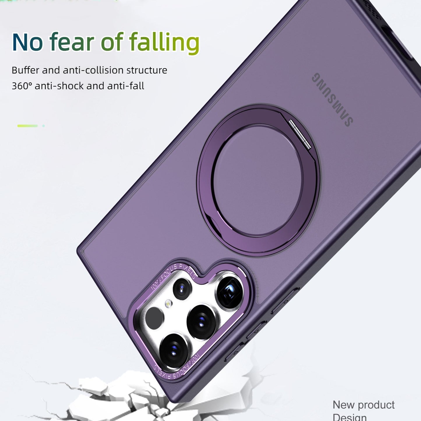 Rotating Magnetic Adsorption Shockproof Protective Shell for Samsung