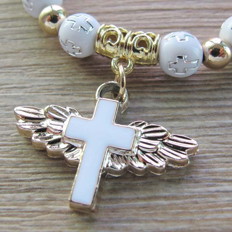 (🔥BUY 1 GET 1 FREE) -Angel Wing Cross Bracelet