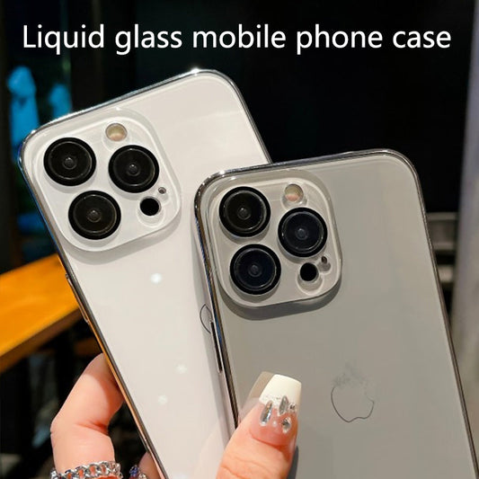 Electroplated Glass With Built-in Lens Film Phone Case