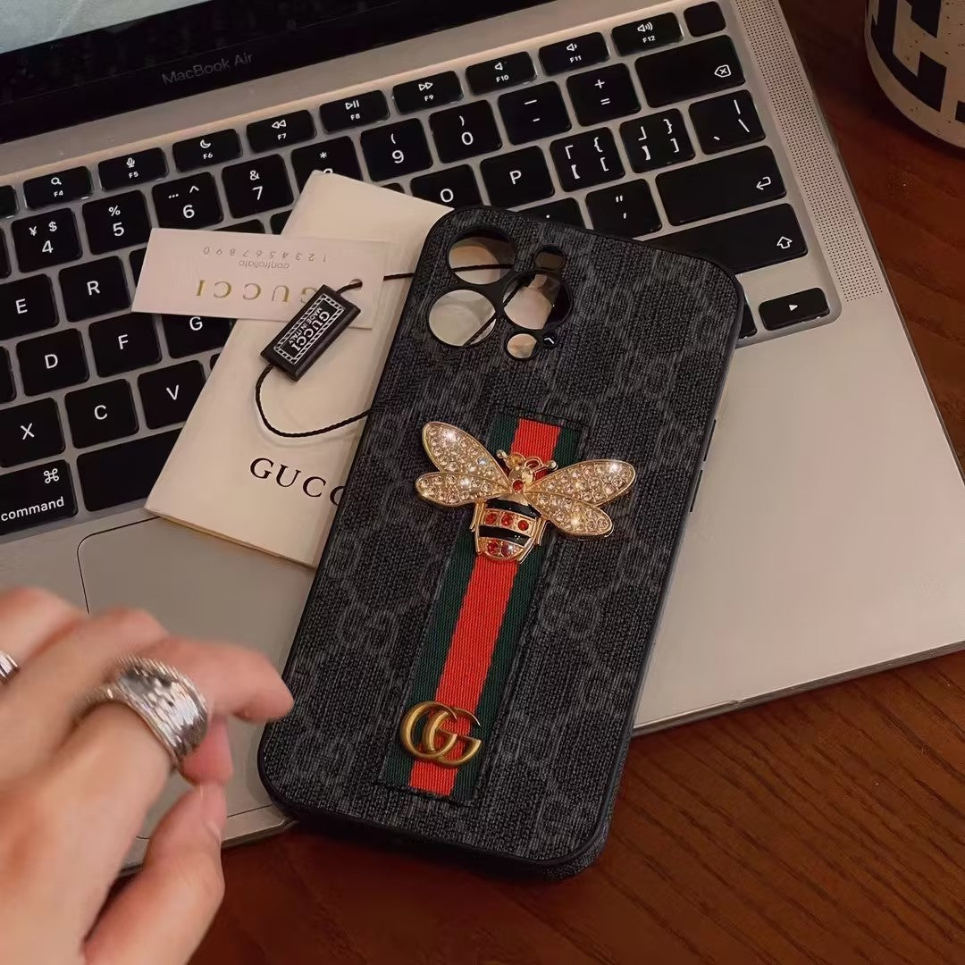 Luxury Crystal Bee Embellished Phone Case