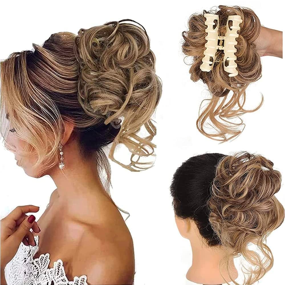 Buy 1 Get 1 Free - Curly Bun Hair Piece