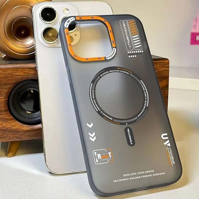 Tech style magnetic frosted mobile phone case