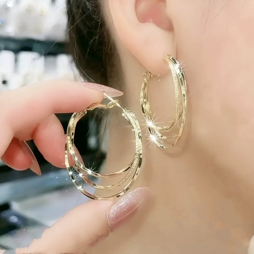 BUY 1 GET 1 FREE-Layered Hoop Earrings