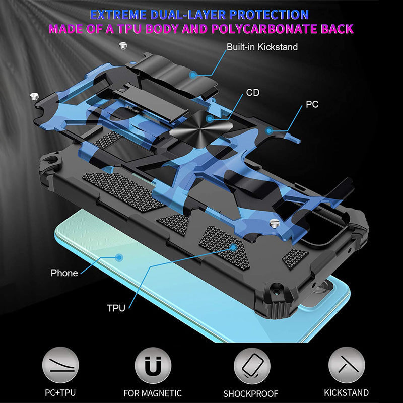 Camouflage Luxury Armor Shockproof Case With Kickstand For Samsung Galaxy A23