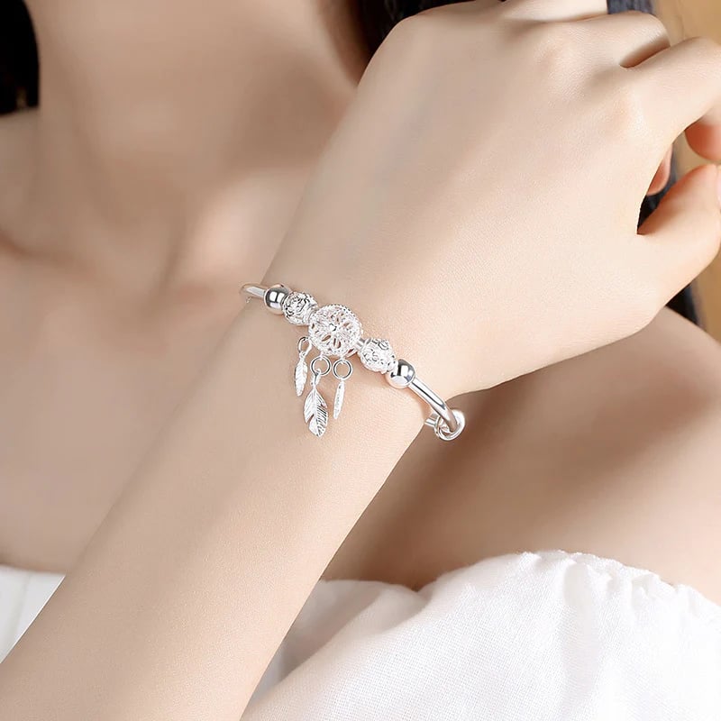 🔥HOT SALE NOW 49% OFF 🎁 -Dreamcatcher Bracelet SILVER (GIFT BOX)