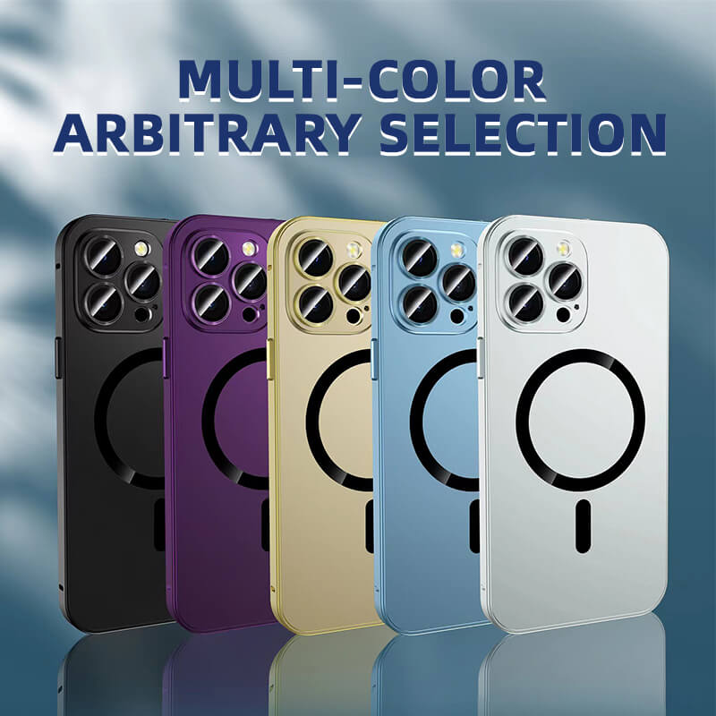 Magnetic Charging Aluminium Metal Bumper Matte Case Cover for iPhone