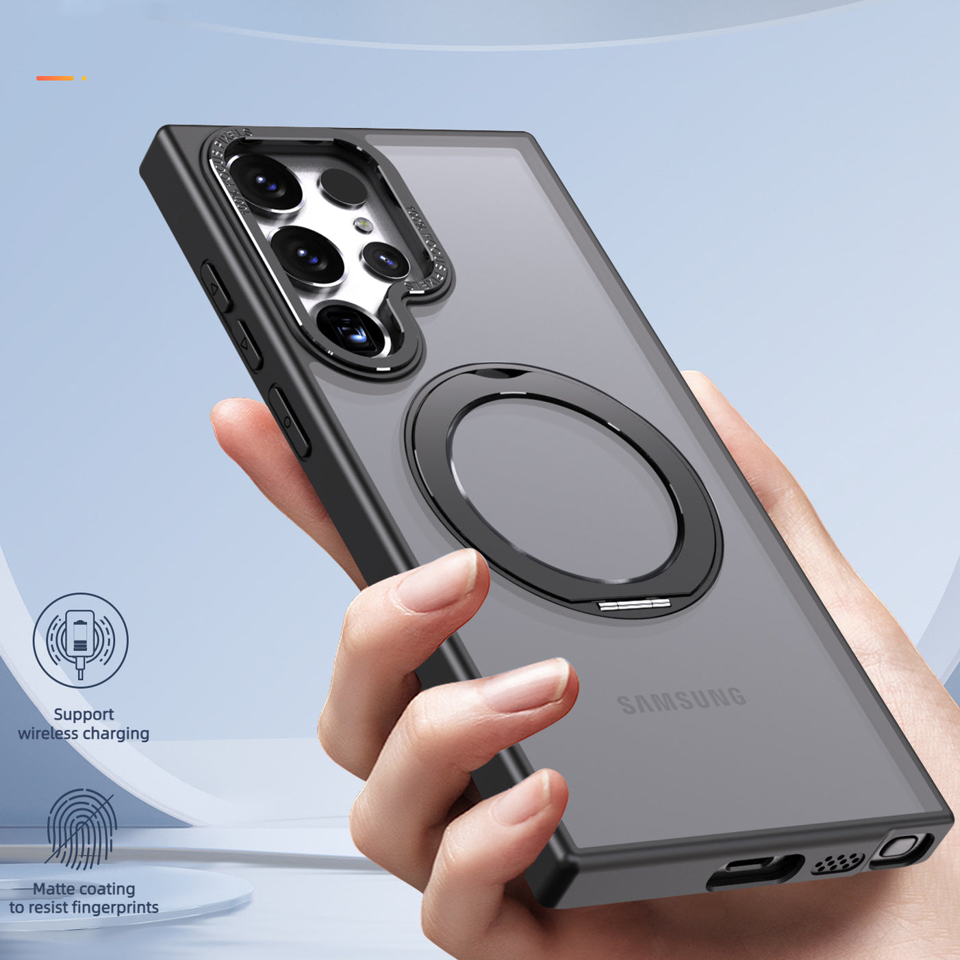 Rotating Magnetic Adsorption Shockproof Protective Shell for Samsung