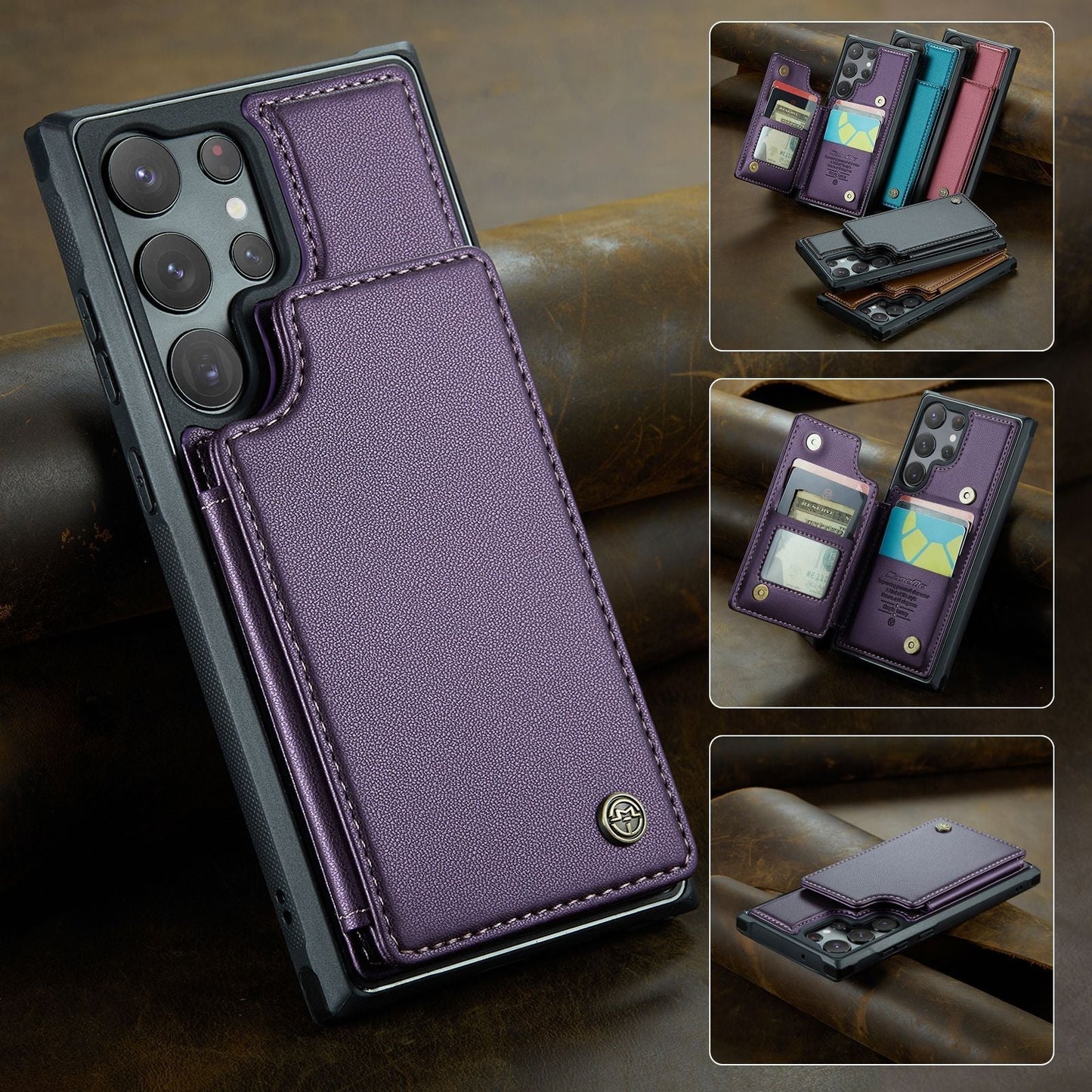 New Wallet Flap Premium Leather Case For Samsung A Series