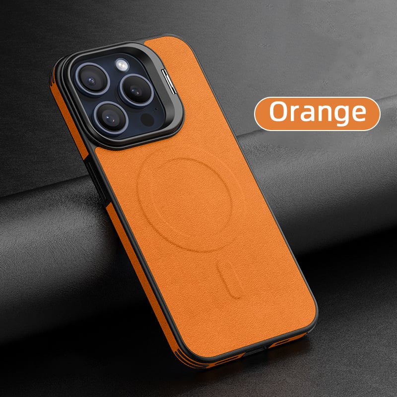 Matte Leather Magnetic Suction Case Cover for iPhone