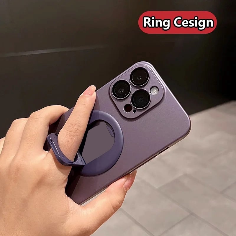 Matte Magnetic iPhone Case with 360¡ã Rotatable Invisible Stand