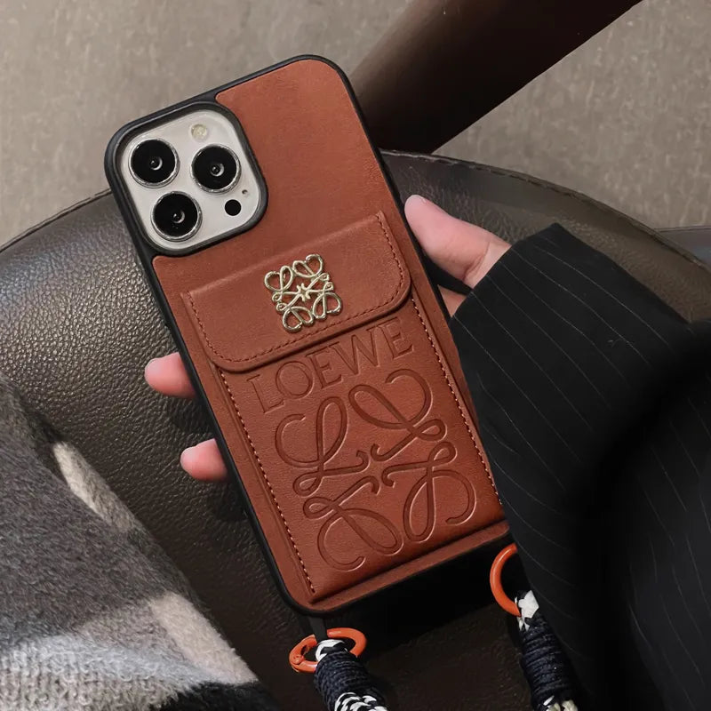 Western Leather Strap Loewe iPhone Case