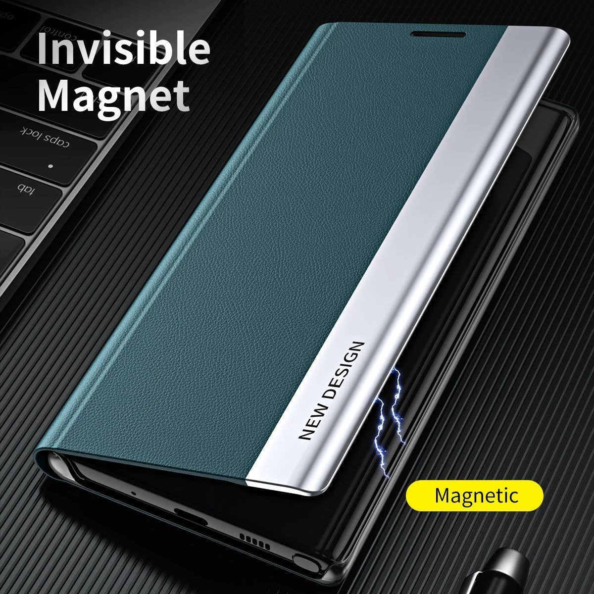 The 4th generation Luxury Flip Magnetic Holder Phone Case For Samsung A50/A30S/A50S