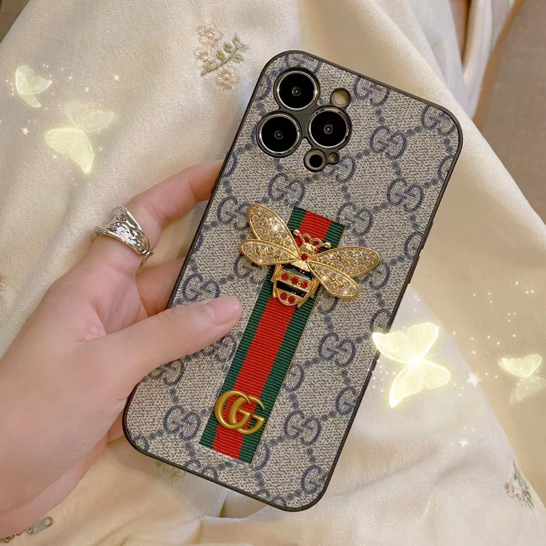 Luxury Crystal Bee Embellished Phone Case