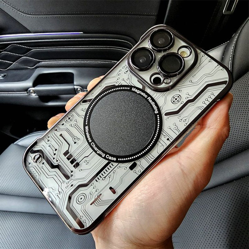 New iPhone Ultra Thin Circuit Pattern Magnetic Protective Case