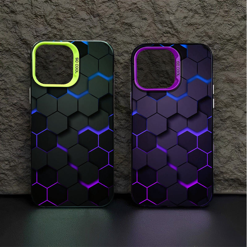 Cyberpunk Honeycomb 3D Cool Waterproof Phone Case For IPhone 14/13/12/11 Series