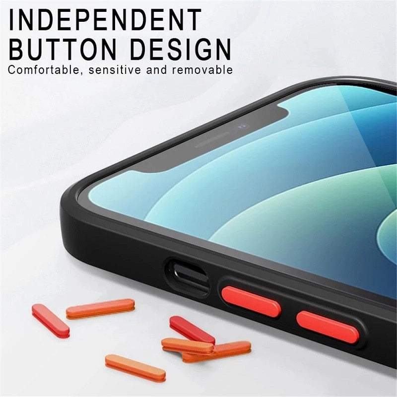 Magnetic Matte Shockproof Case For iPhone