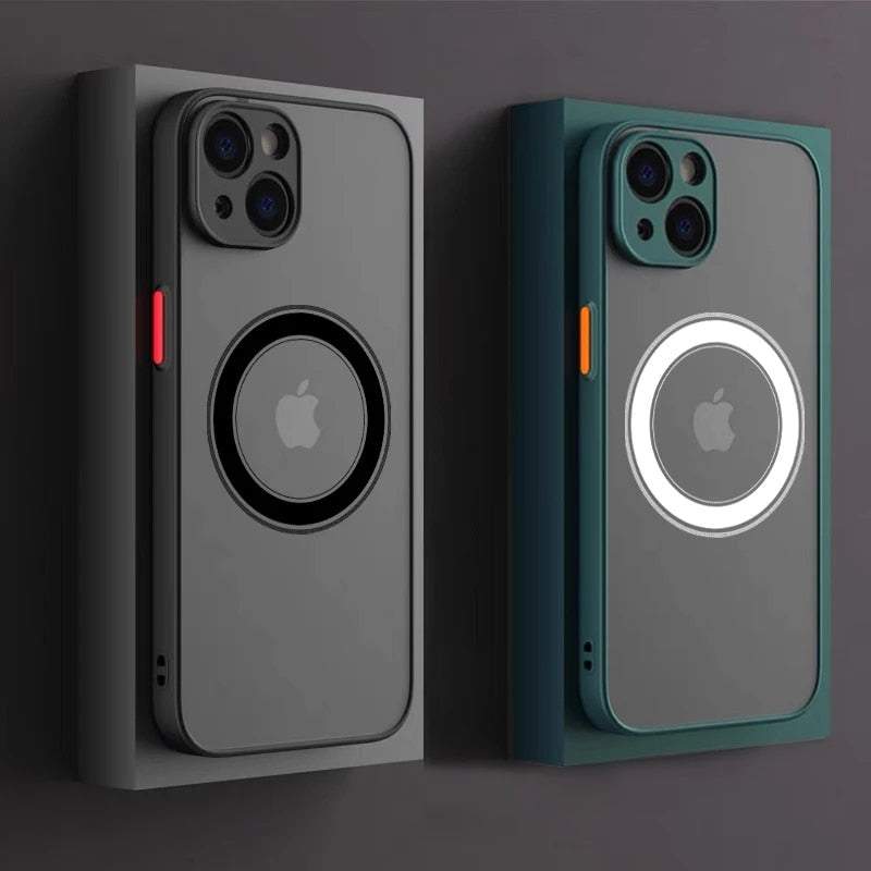Magnetic Matte Shockproof Case For iPhone