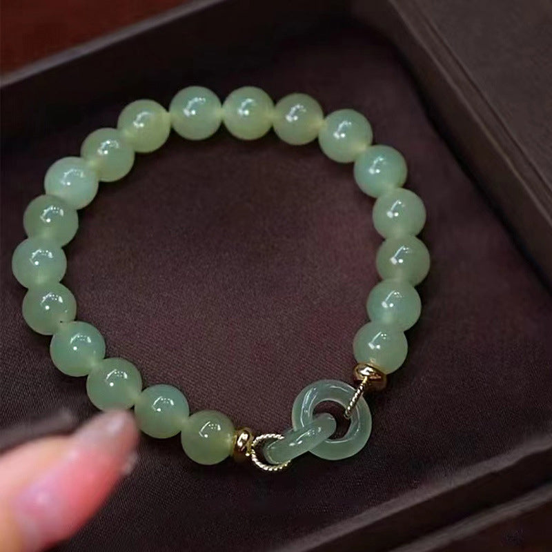 Interlocking Hetian Jade Bracelet